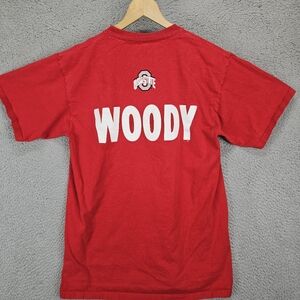 Vintage The Ohio State Buckeyes Helmet Big Logo Woody Spellout T Shirt  Large